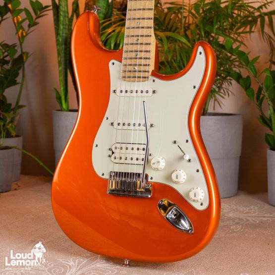 Fender American Deluxe Stratocaster HSS Candy Tangerine 2004 USA электрогитара