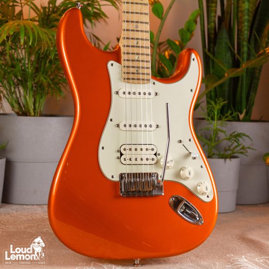 Fender American Deluxe Stratocaster HSS Candy Tangerine 2004 USA электрогитара