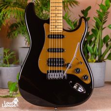 Fender American Deluxe Stratocaster HSS Montego Black 2005 USA электрогитара