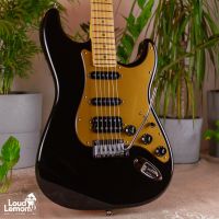 Fender American Deluxe Stratocaster HSS Montego Black 2005 USA электрогитара