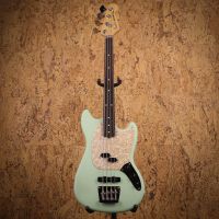 Fender American Performer Mustang Bass Satin Surf Green 2022 USA бас-гитара