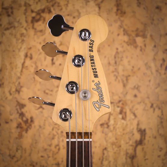 Fender American Performer Mustang Bass Satin Surf Green 2022 USA бас-гитара