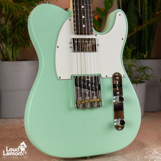 Fender American Performer Telecaster Hum Satin Surf Green 2019 USA электрогитара
