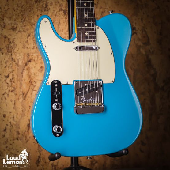 Fender American Professional II Telecaster Left-Hand Miami Blue 2021 USA электрогитара
