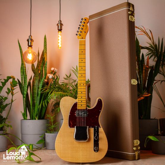 ‌Fender American Rarities Flame Maple Top Chambered Telecaster Natural 2019 USA электрогитара