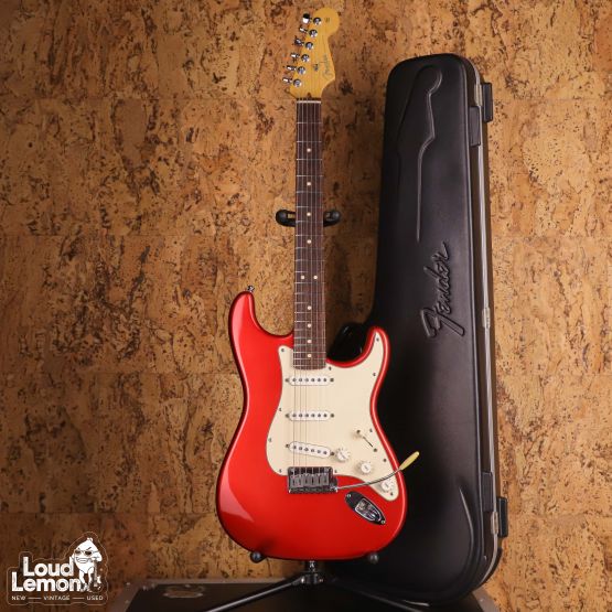 Fender American Standard Stratocaster Chrome Red 2002 USA электрогитара