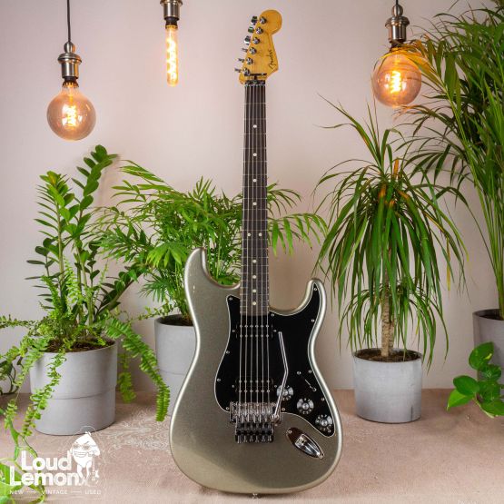 Fender Blacktop Stratocaster HH Floyd Rose Titanium Silver 2011 Mexico электрогитара