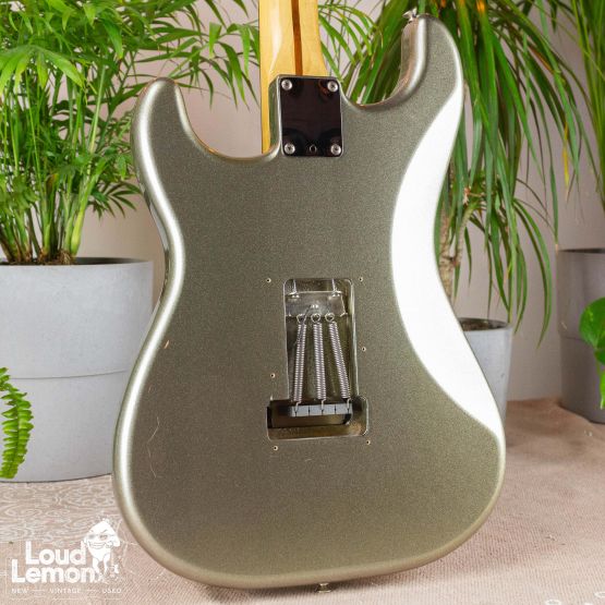 Fender Blacktop Stratocaster HH Floyd Rose Titanium Silver 2011 Mexico электрогитара