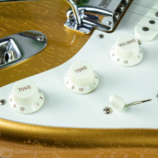 Fender Custom Shop Jimmie Vaughan Stratocaster Aztec Gold Relic 2018 USA электрогитара