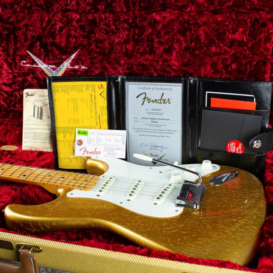 Fender Custom Shop Jimmie Vaughan Stratocaster Aztec Gold Relic 2018 USA электрогитара