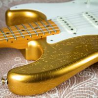 Fender Custom Shop Jimmie Vaughan Stratocaster Aztec Gold Relic 2018 USA электрогитара