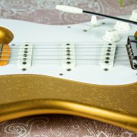 Fender Custom Shop Jimmie Vaughan Stratocaster Aztec Gold Relic 2018 USA электрогитара