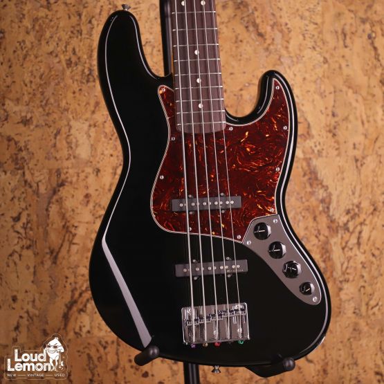 Fender Deluxe Active Jazz Bass V Black 2008 Mexico бас-гитара