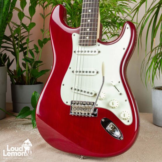 Fender Highway One Stratocaster Wine Transparent 2008 USA электрогитара