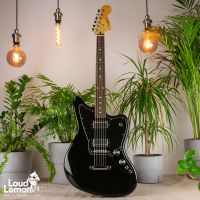 Fender Jaguar Blacktop HH Black 2011 Mexico электрогитара