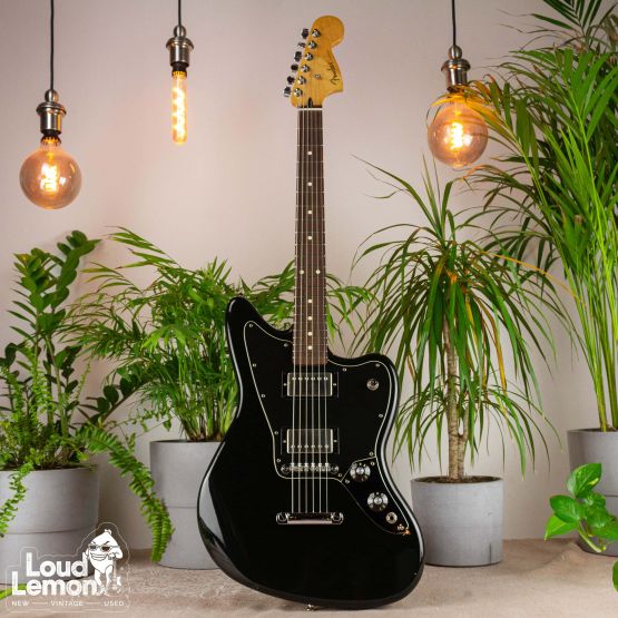 Fender Jaguar Blacktop HH Black 2011 Mexico электрогитара