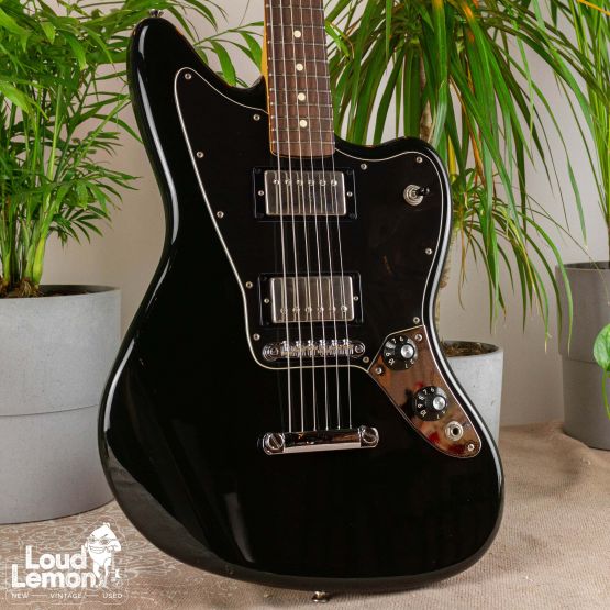 Fender Jaguar Blacktop HH Black 2011 Mexico электрогитара