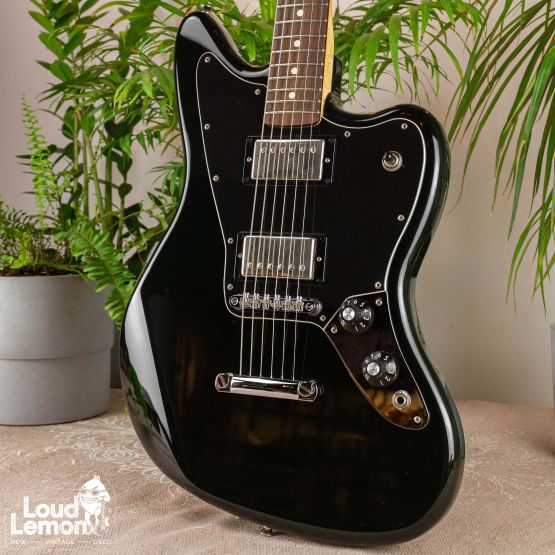 Fender Jaguar Blacktop HH Black 2011 Mexico электрогитара