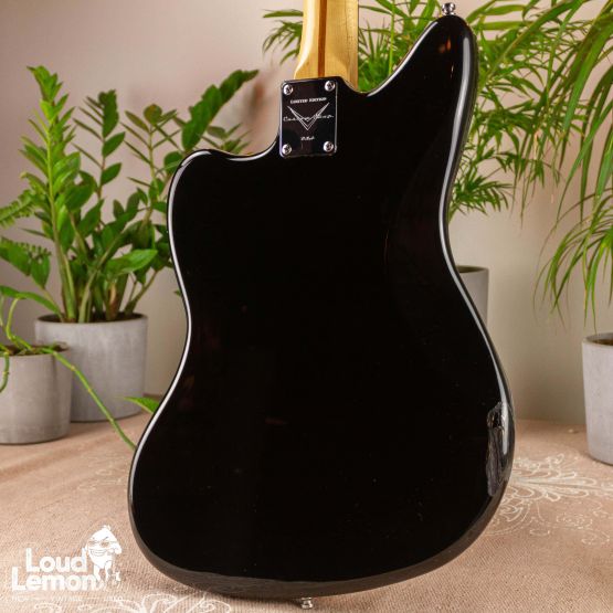 ‌Fender Jaguar Blacktop HH Black 2012 Mexico электрогитара