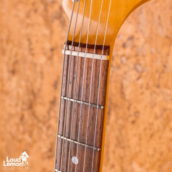 Fender MG69 Mustang Yellow White 1994 Japan электрогитара