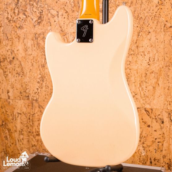 Fender MG69 Mustang Yellow White 1994 Japan электрогитара