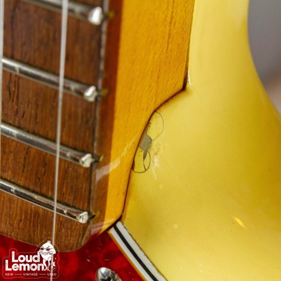 Fender MG69-65 Mustang Yellow White 1999 Japan электрогитара