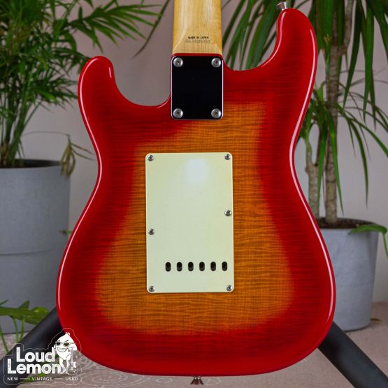 Fender MST-40 Mini Stratocaster Flame Cherry Burst 1993 Japan электрогитара