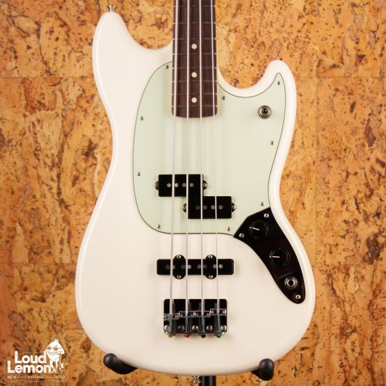 Fender Mustang Bass PJ Olympic White 2016 Mexico бас-гитара