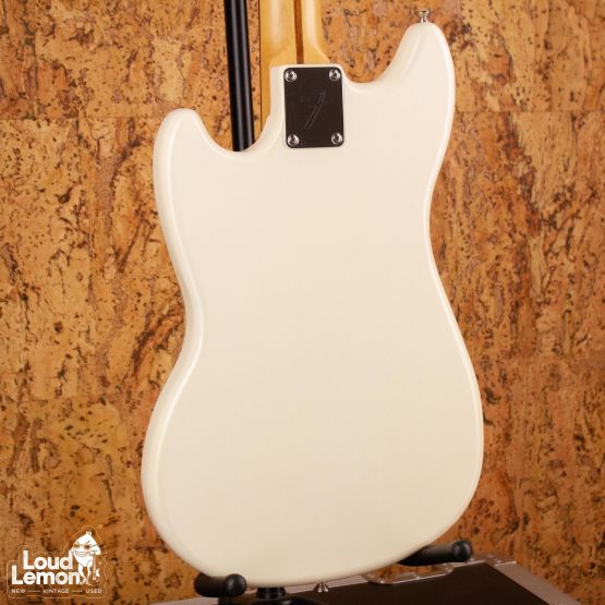 Fender Mustang Bass PJ Olympic White 2016 Mexico бас-гитара