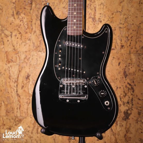 Fender Mustang Black 1977 USA электрогитара