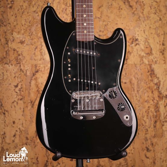 Fender Mustang Black 1977 USA электрогитара