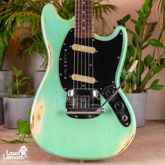 Fender Mustang Surf Green 1966 USA электрогитра