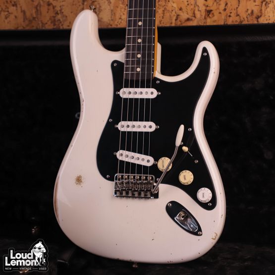 Fender Partcaster Custom Shop Ancho Poblano Stratocaster Body 2019, Stevie Ray Vaughan Stratocaster Neck 2008 White Blonde USA электрогитара