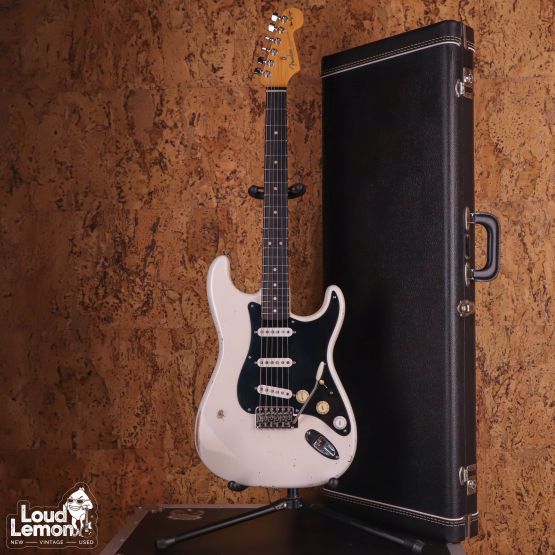 Fender Partcaster Custom Shop Ancho Poblano Stratocaster Body 2019, Stevie Ray Vaughan Stratocaster Neck 2008 White Blonde USA электрогитара