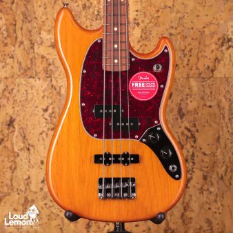 Fender Player Mustang Bass PJ Aged Natural 2022 Mexico бас-гитара