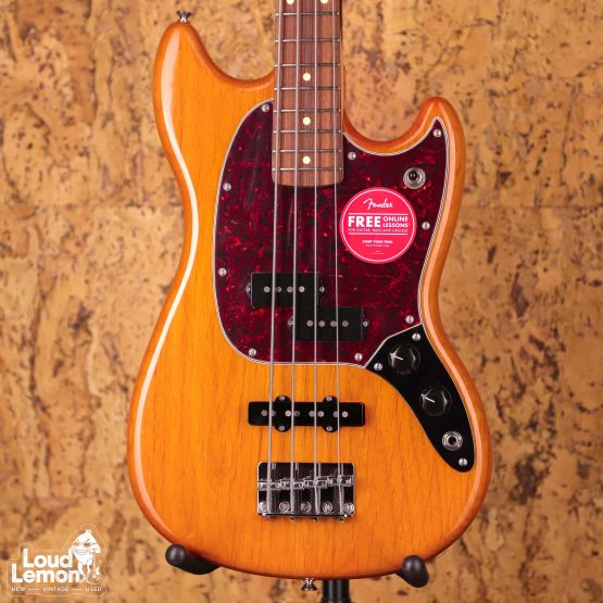 Fender Player Mustang Bass PJ Aged Natural 2022 Mexico бас-гитара