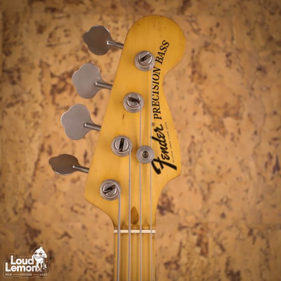Fender Precision Bass Black 1975 USA бас-гитара