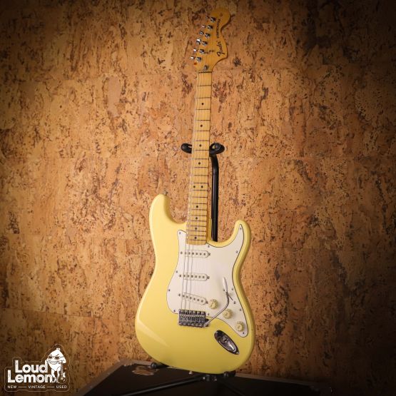 Fender ST72-80SC Stratocaster Yellow White 1992 Japan электрогитара