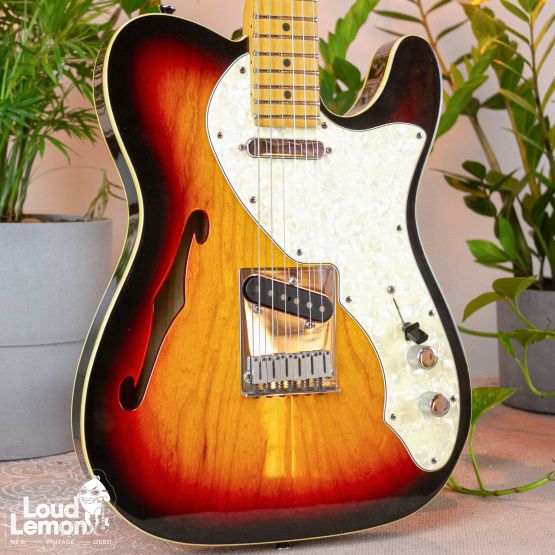 Fender Telecaster Custom Deluxe Thinline Sunburst 1997 USA электрогитара