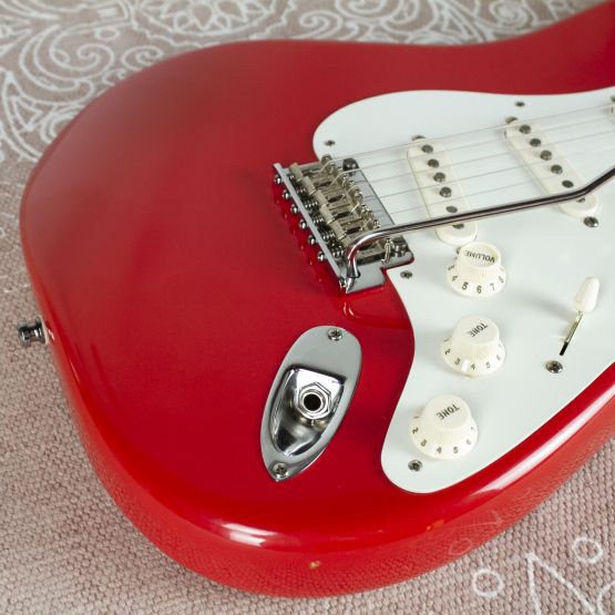 Fender American Vintage Hot Rod 50's Stratocaster Fiesta Red 2013 USA электрогитара