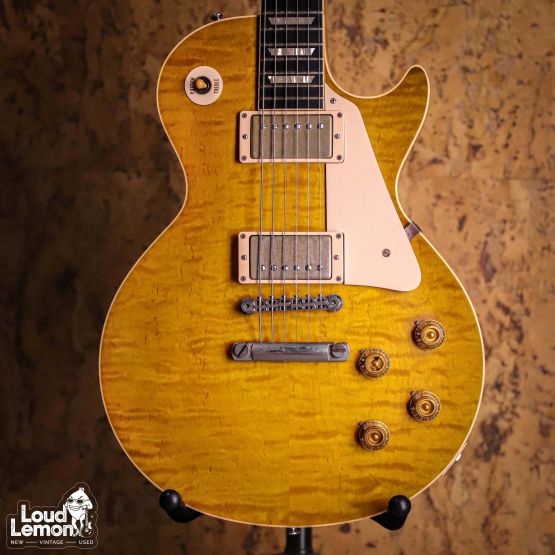 Gibson Custom Shop 1959 Les Paul Standard Reissue R9 VOS Lemon Burst 2014 USA электрогитара