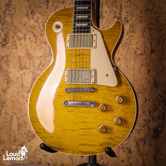 Gibson Custom Shop 1959 Les Paul Standard Reissue R9 VOS Lemon Burst 2014 USA электрогитара