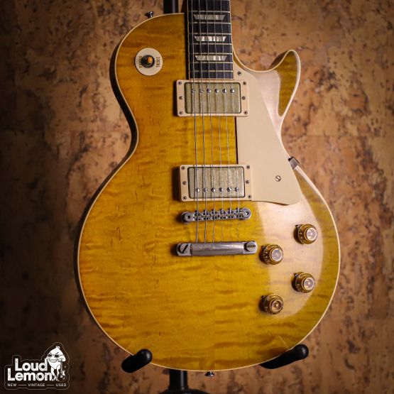 Gibson Custom Shop 1959 Les Paul Standard Reissue R9 VOS Lemon Burst 2014 USA электрогитара