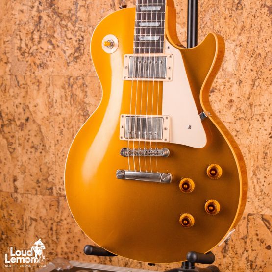 Gibson Custom Shop Historic Collection 1957 Les Paul Gold Top Reissue R7 Antique Gold 2002 USA элктрогитара