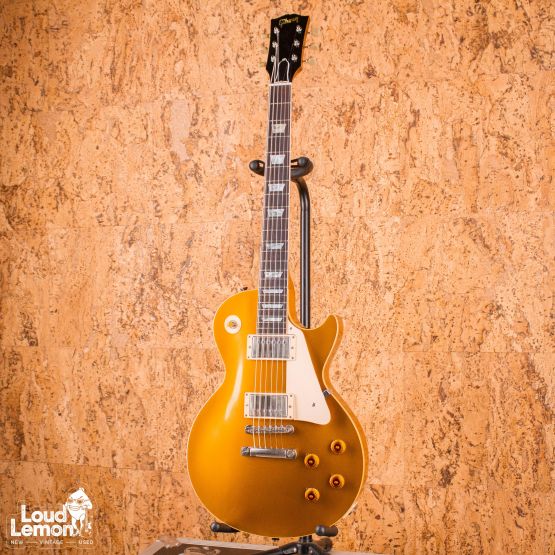Gibson Custom Shop Historic Collection 1957 Les Paul Gold Top Reissue R7 Antique Gold 2002 USA элктрогитара
