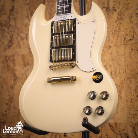Gibson Custom Shop SG Custom 3-Pickup Alpine White 1997 USA электрогитара