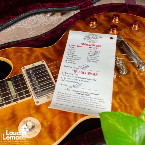 Gibson Custom Shop Special Order Les Paul Korina Classic Quilt Top Translucent Amber 1998 USA электрогитара