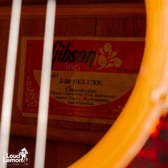 Gibson J-50 Deluxe Natural 1973-1975 USA акустическая гитара