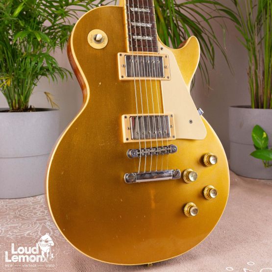 Gibson Les Paul Deluxe Gold Top 1976 USA электрогитара