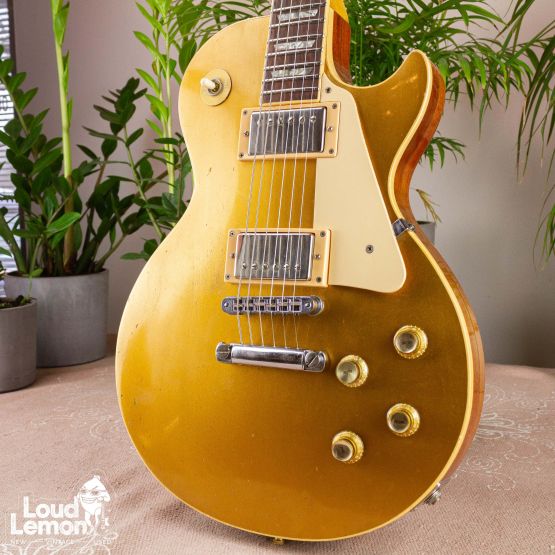 Gibson Les Paul Deluxe Gold Top 1976 USA электрогитара